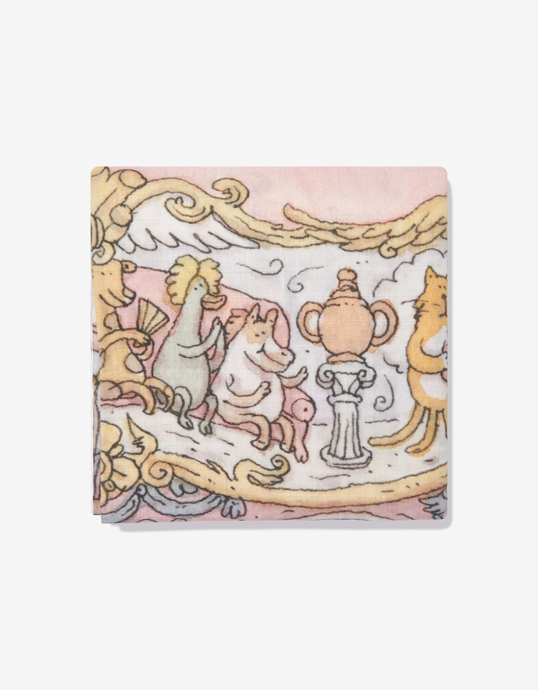 Baby Girls Grand Carousel Blanket in White (200cm)