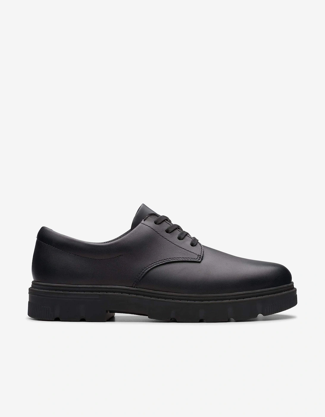 Boys Leather Lorcam Loop Shoes in Black, 5 of 4