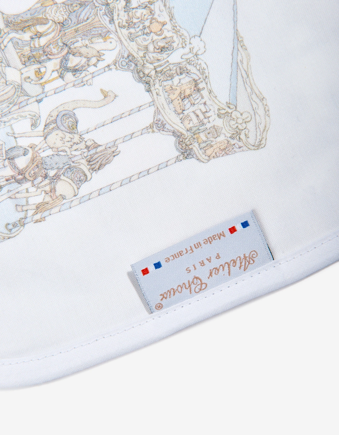 Baby Boys Carousel Satin Bib in Blue