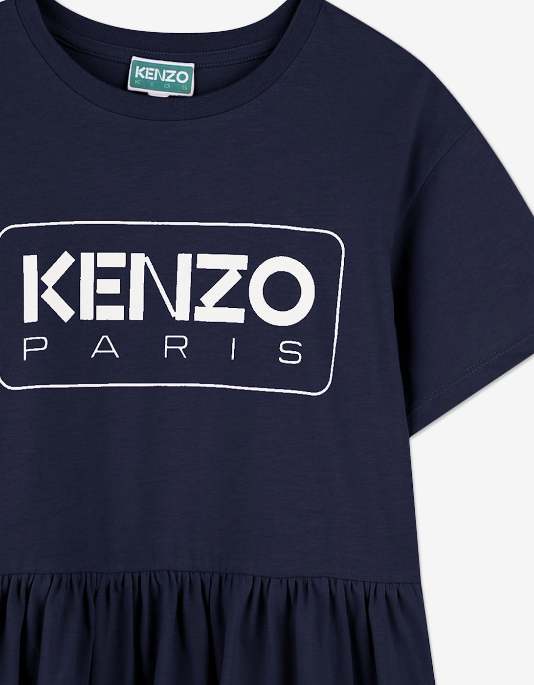 Girls Logo Sweater Dress in Navy