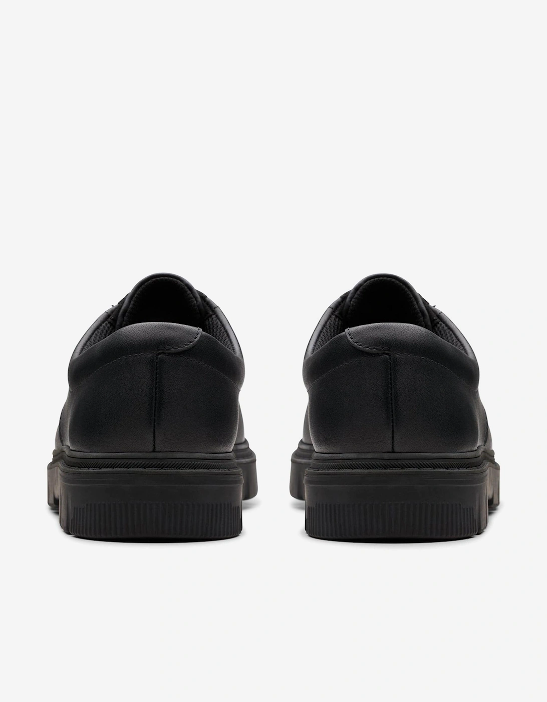 Boys Leather Lorcam Loop Shoes in Black