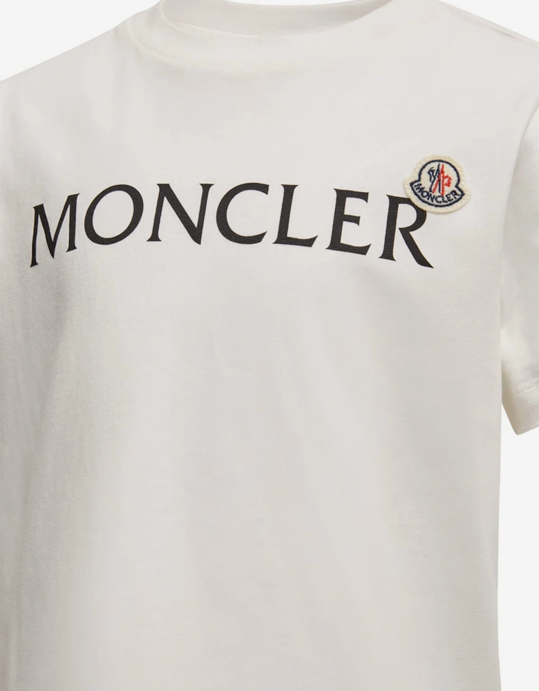 Boys Logo T-Shirt in Ivory