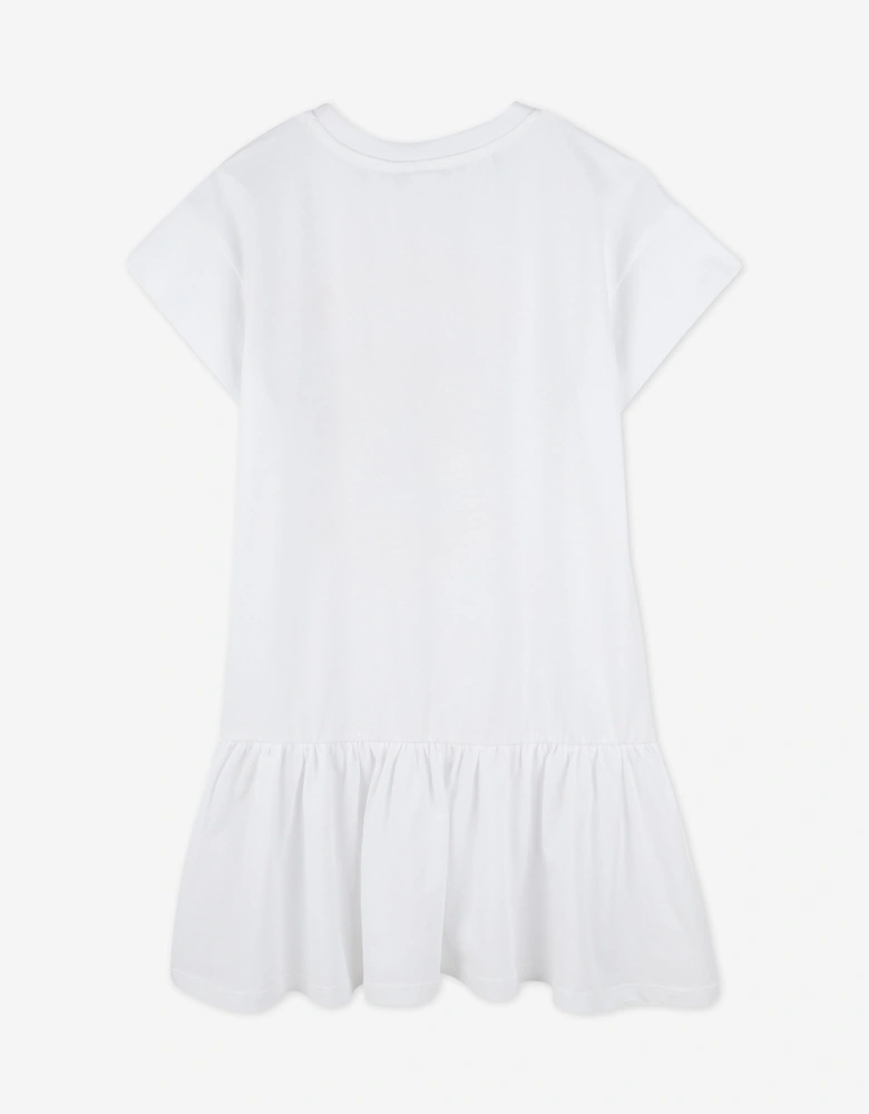 Girls Tiger Dress in White