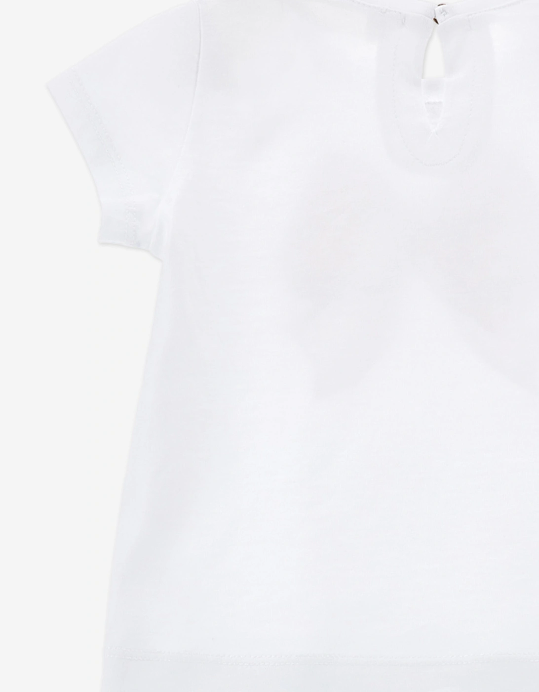 Baby Girls Bow Print T-Shirt in White