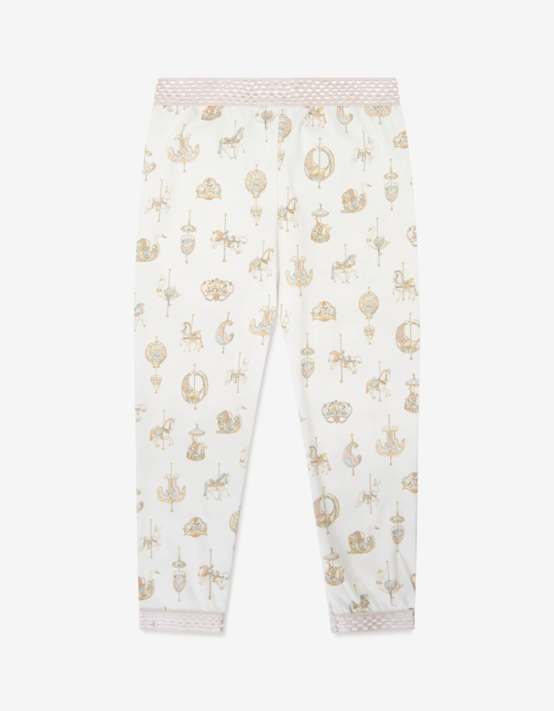 Kids Carousel Loungewear Set in White