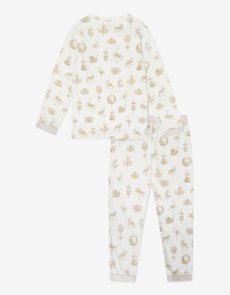 Kids Carousel Loungewear Set in White