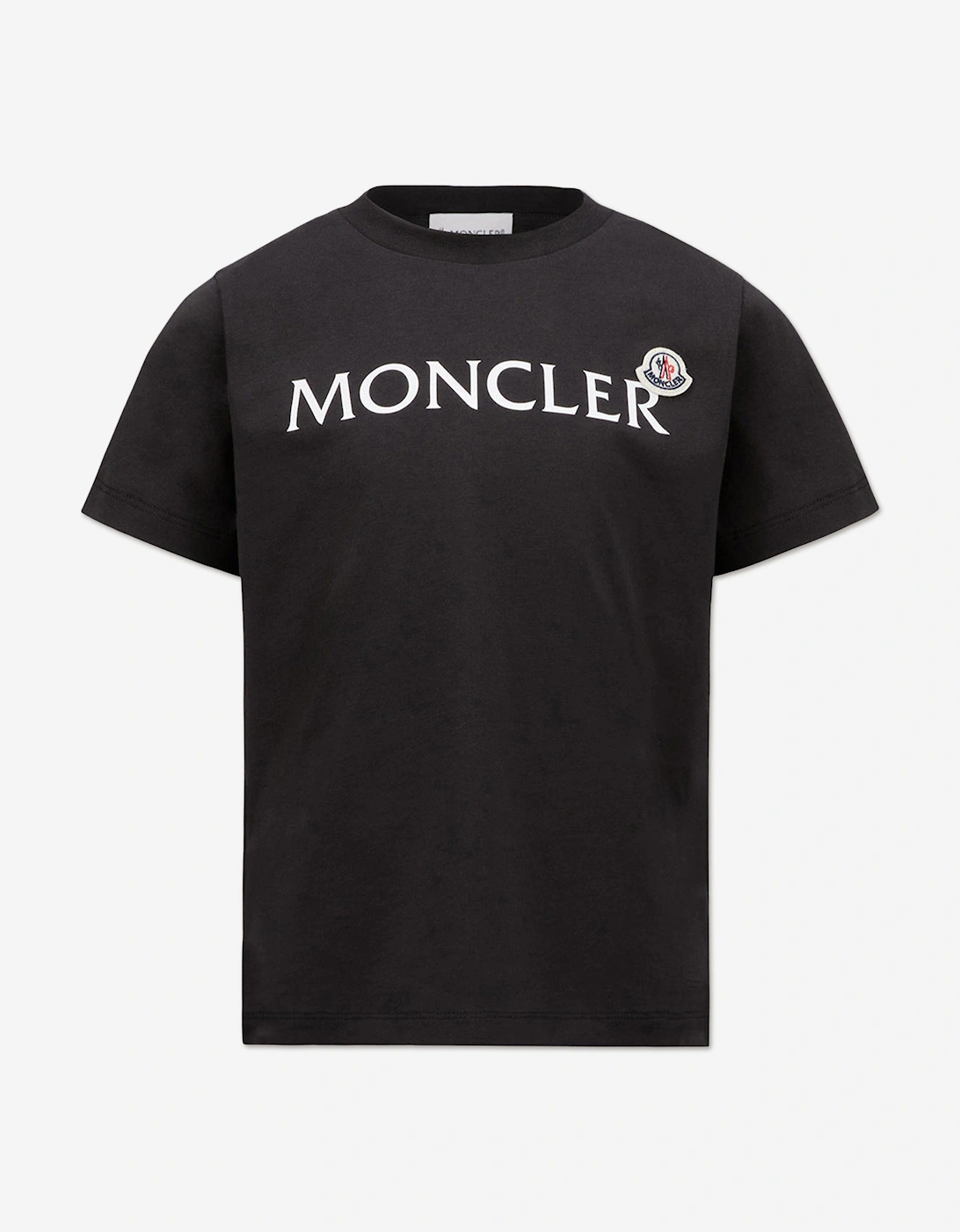 Moncler Boys Black Enfant Logo T-Shirt In - : 4 Years Size 4 Yrs Kids