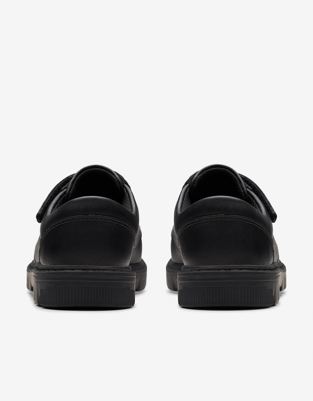 Boys Leather Lorcam Edge Shoes in Black