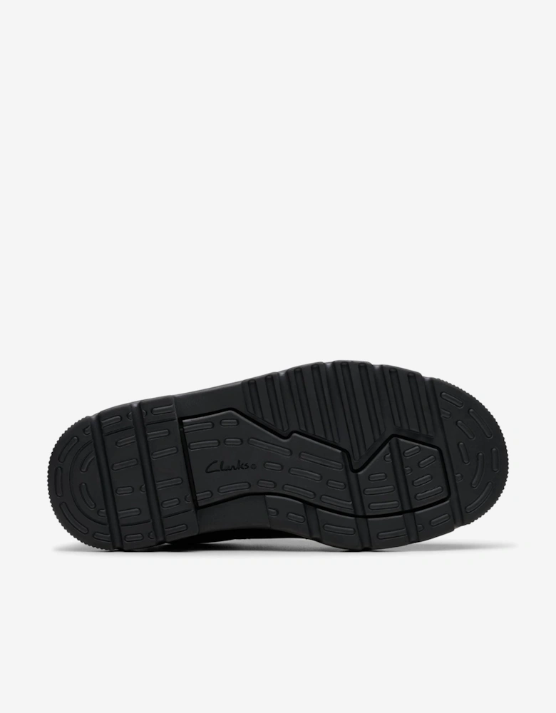 Boys Leather Lorcam Edge Shoes in Black