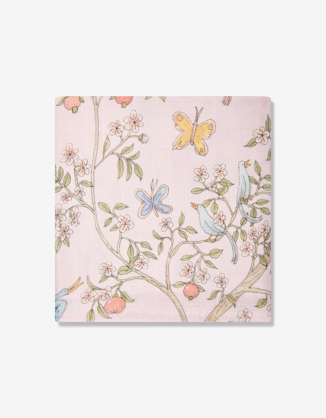 Baby Girls In Bloom Swaddle And Satin Bib Gift Set in Pink