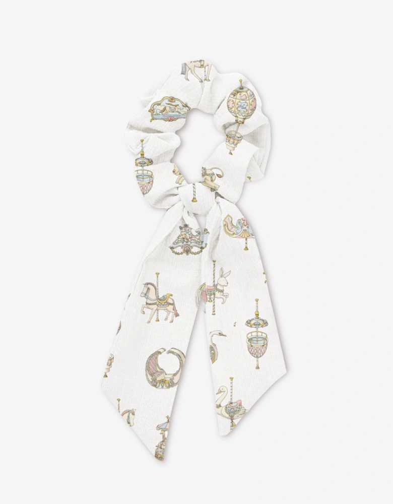Baby Girls Carousel Scrunchie in White