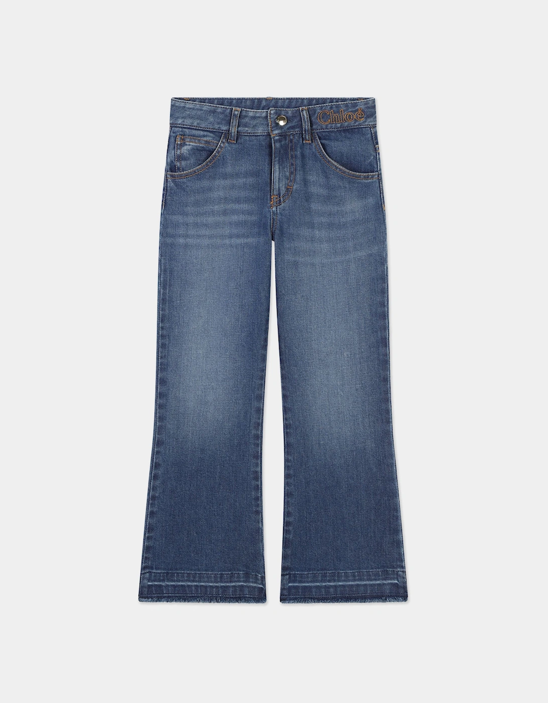 Girls Wide Leg Jeans in Blue, 5 of 4
