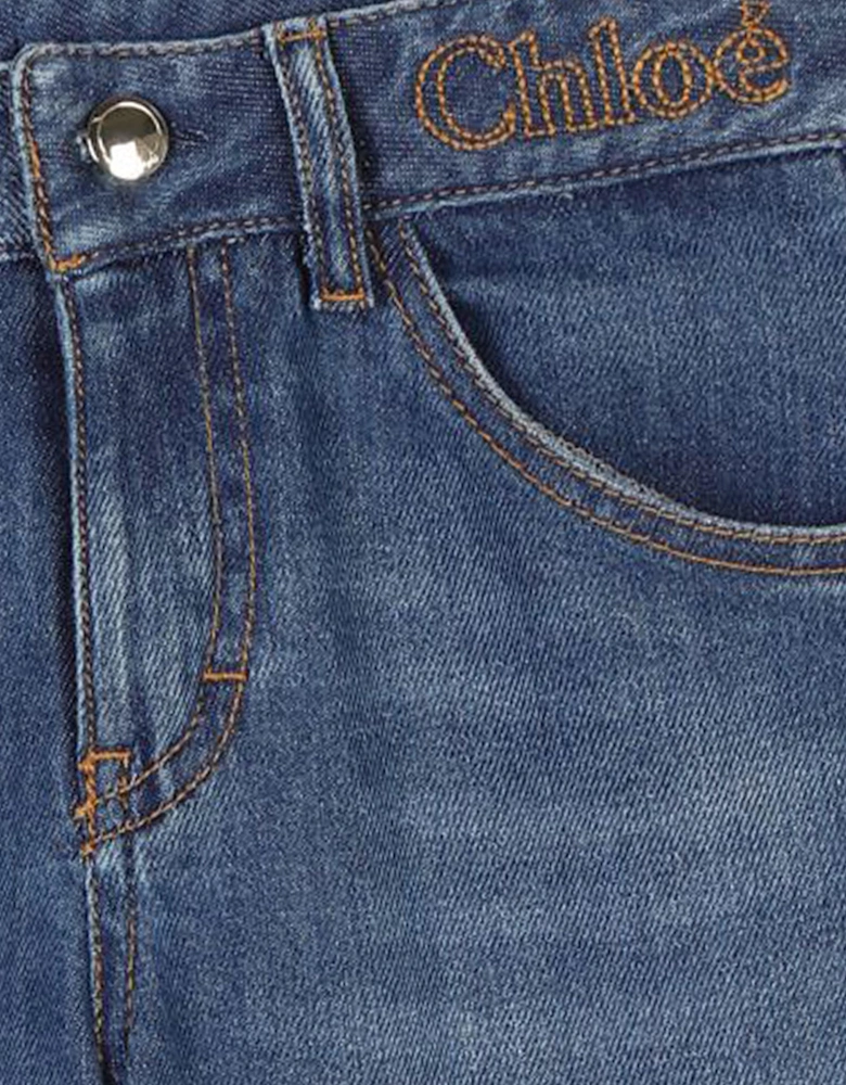 Girls Wide Leg Jeans in Blue