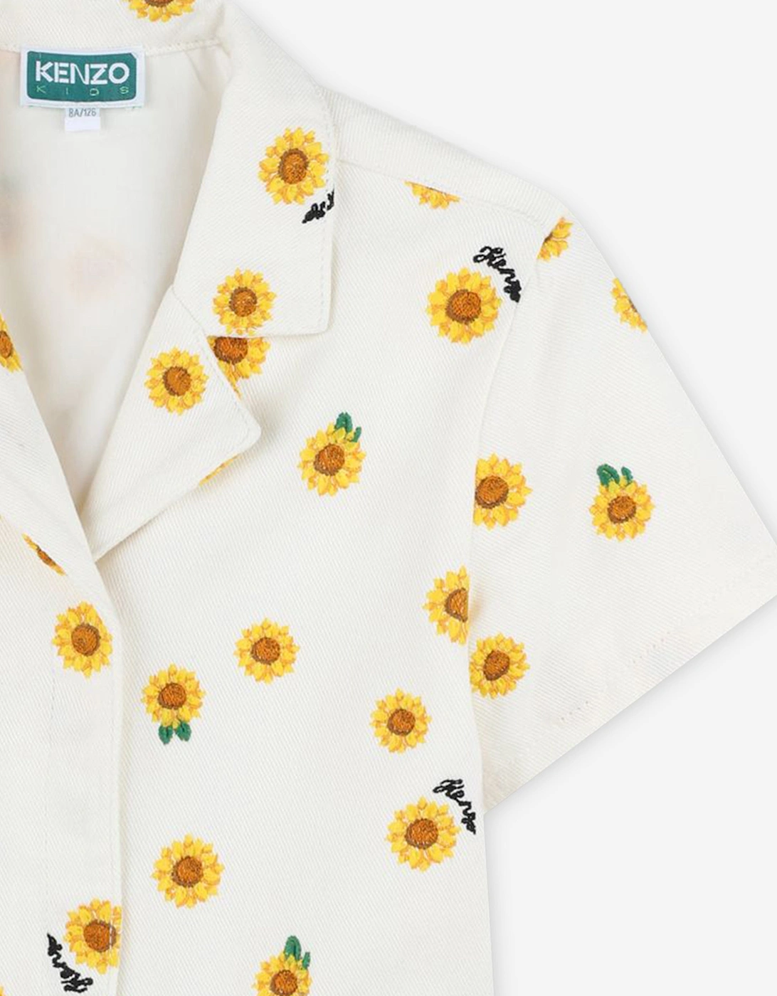 Girls Sunflower Playsuit in Ivory