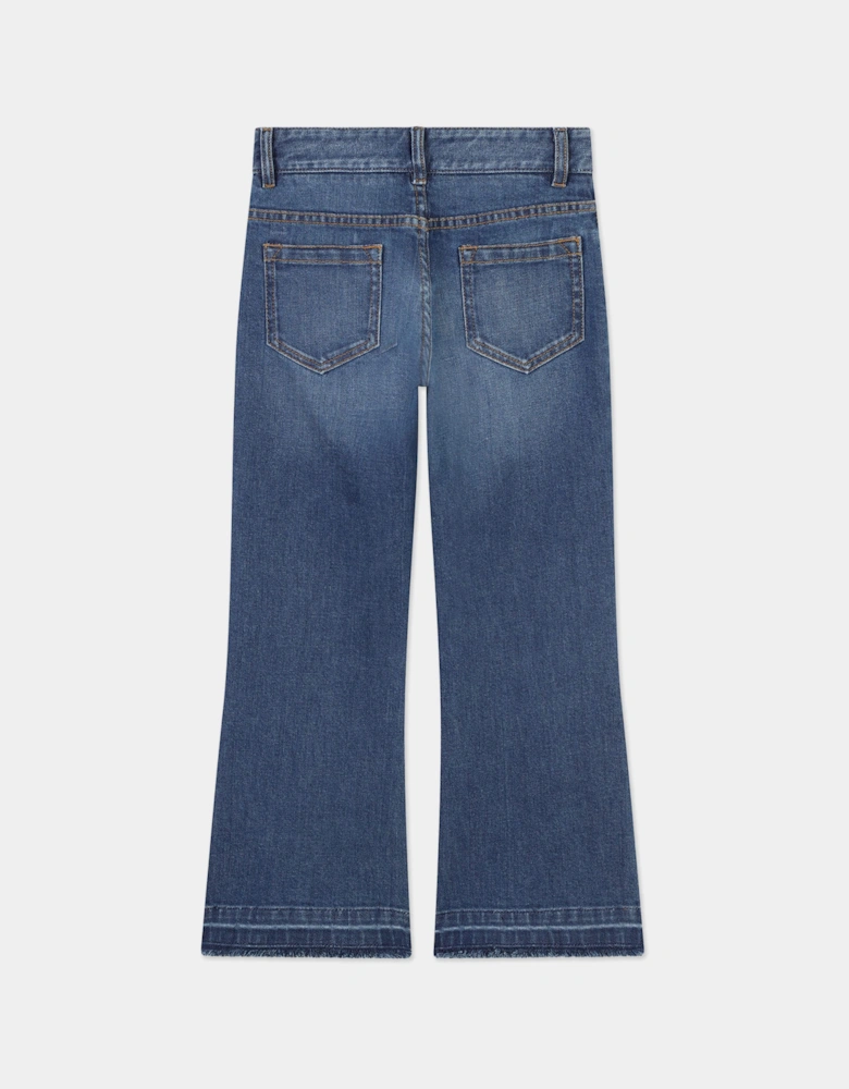 Girls Wide Leg Jeans in Blue