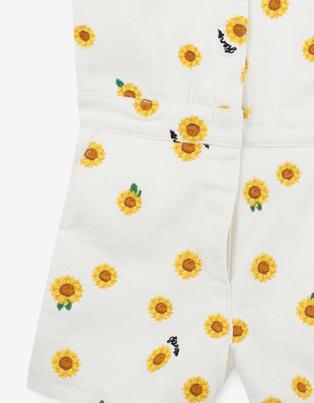 Girls Sunflower Playsuit in Ivory