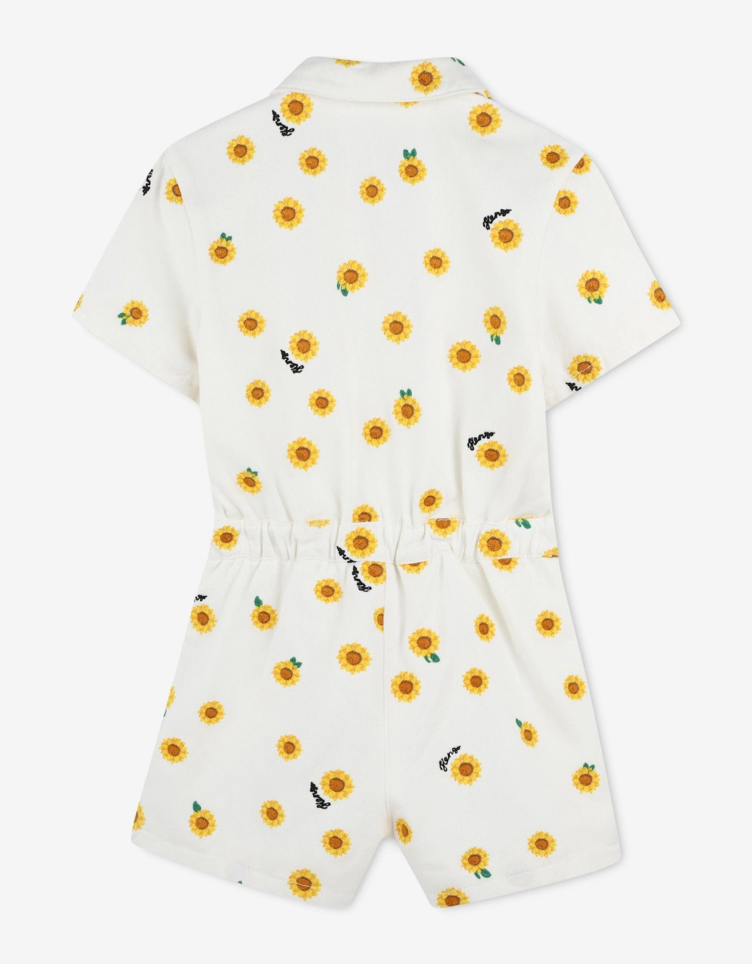 Girls Sunflower Playsuit in Ivory
