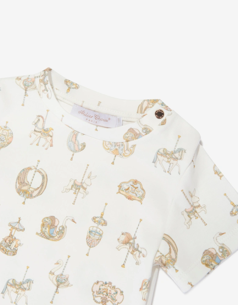 Girls Carousel T-Shirt in White