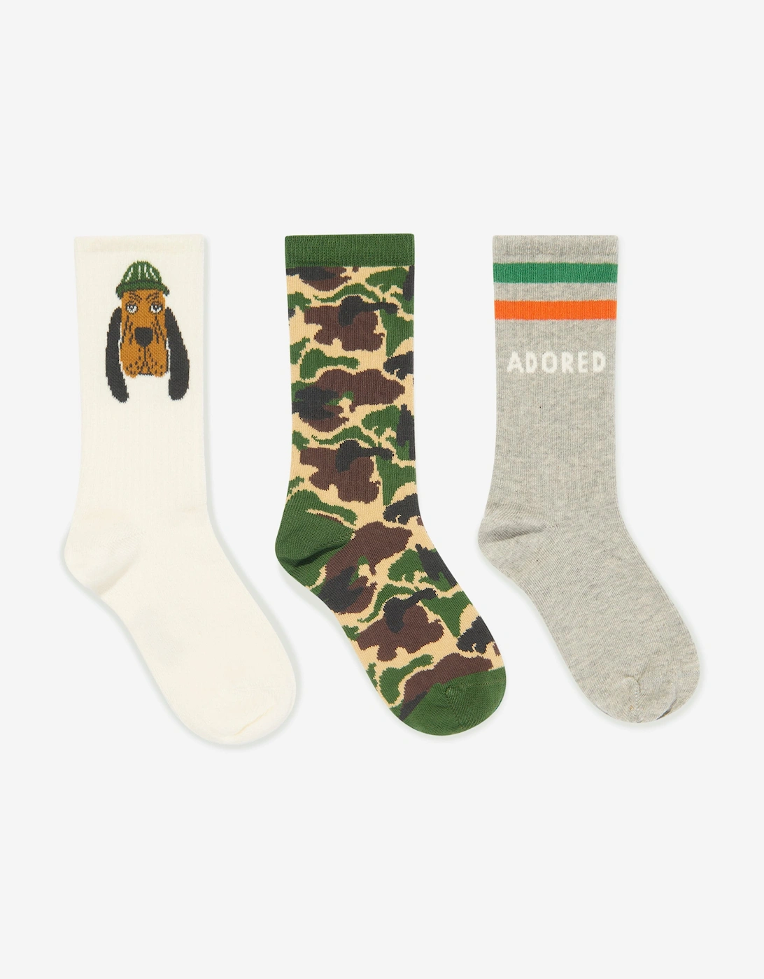 Kids Bloodhound 3 Pack Socks Set in Multicolour, 5 of 4
