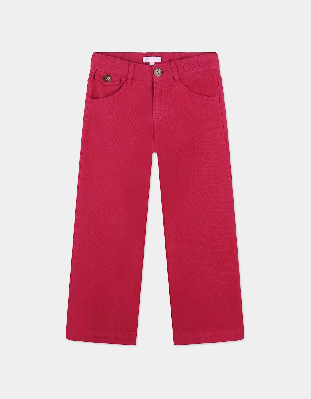 Girls Wide Leg Trousers in Pink