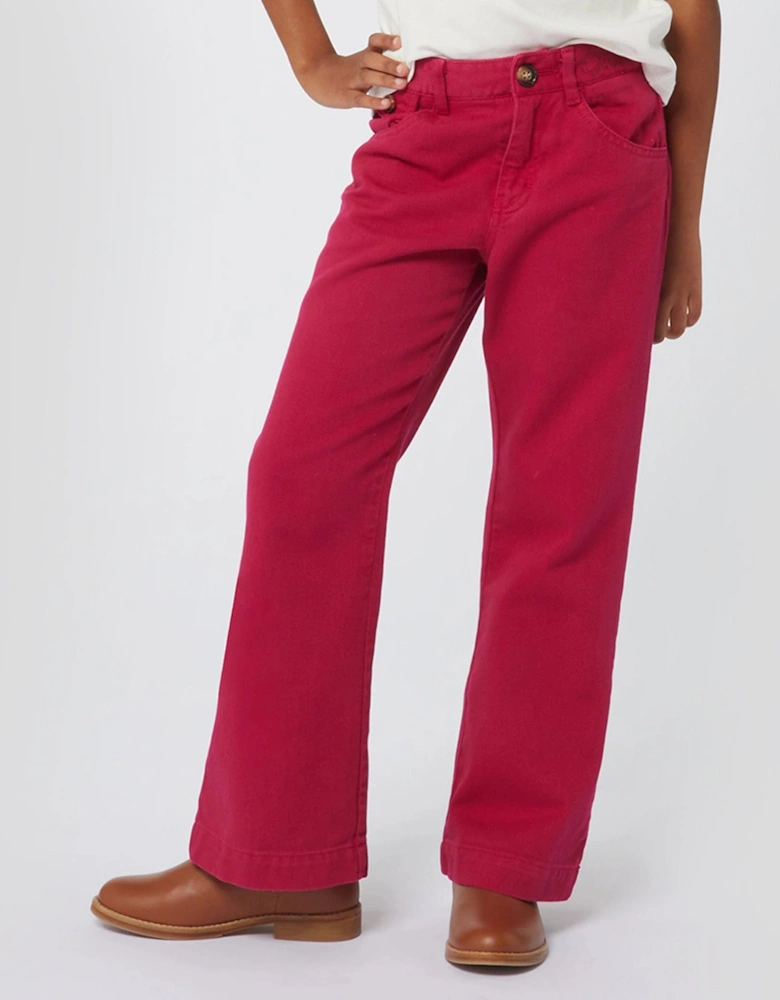 Girls Wide Leg Trousers in Pink