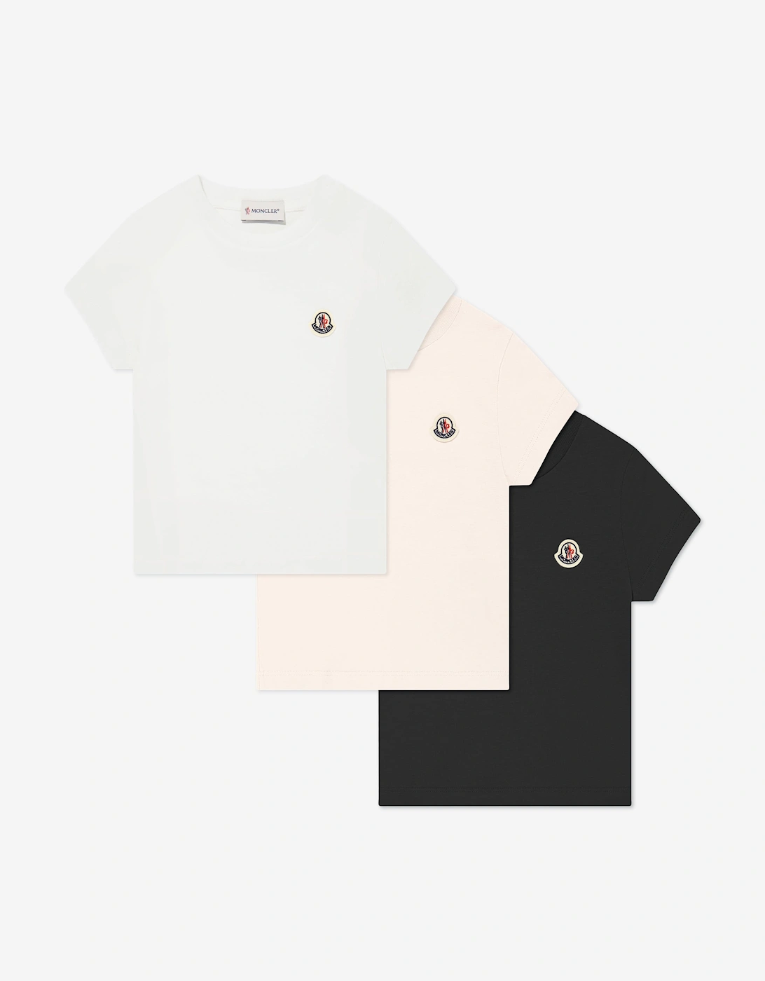 Moncler Girls Multi 'S Enfant 3 Pack T-Shirt Set In Colour - : 12 Years Size 12 Yrs Kids