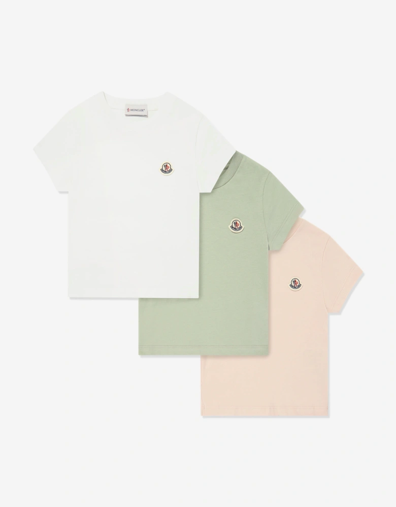 Girls 3 Pack T-Shirt Set in Multicolour