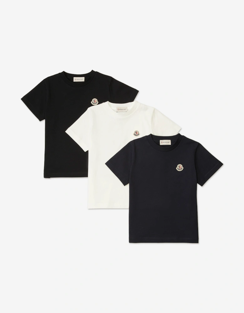 Boys 3 Pack T-Shirt Set in Black
