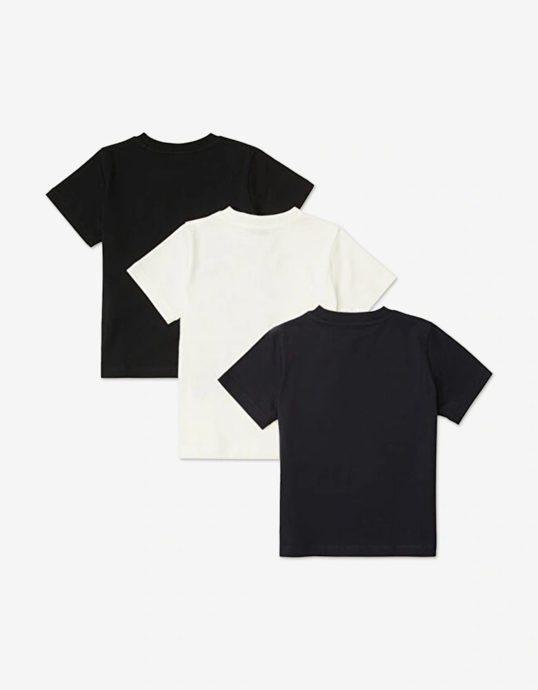 Boys 3 Pack T-Shirt Set in Black
