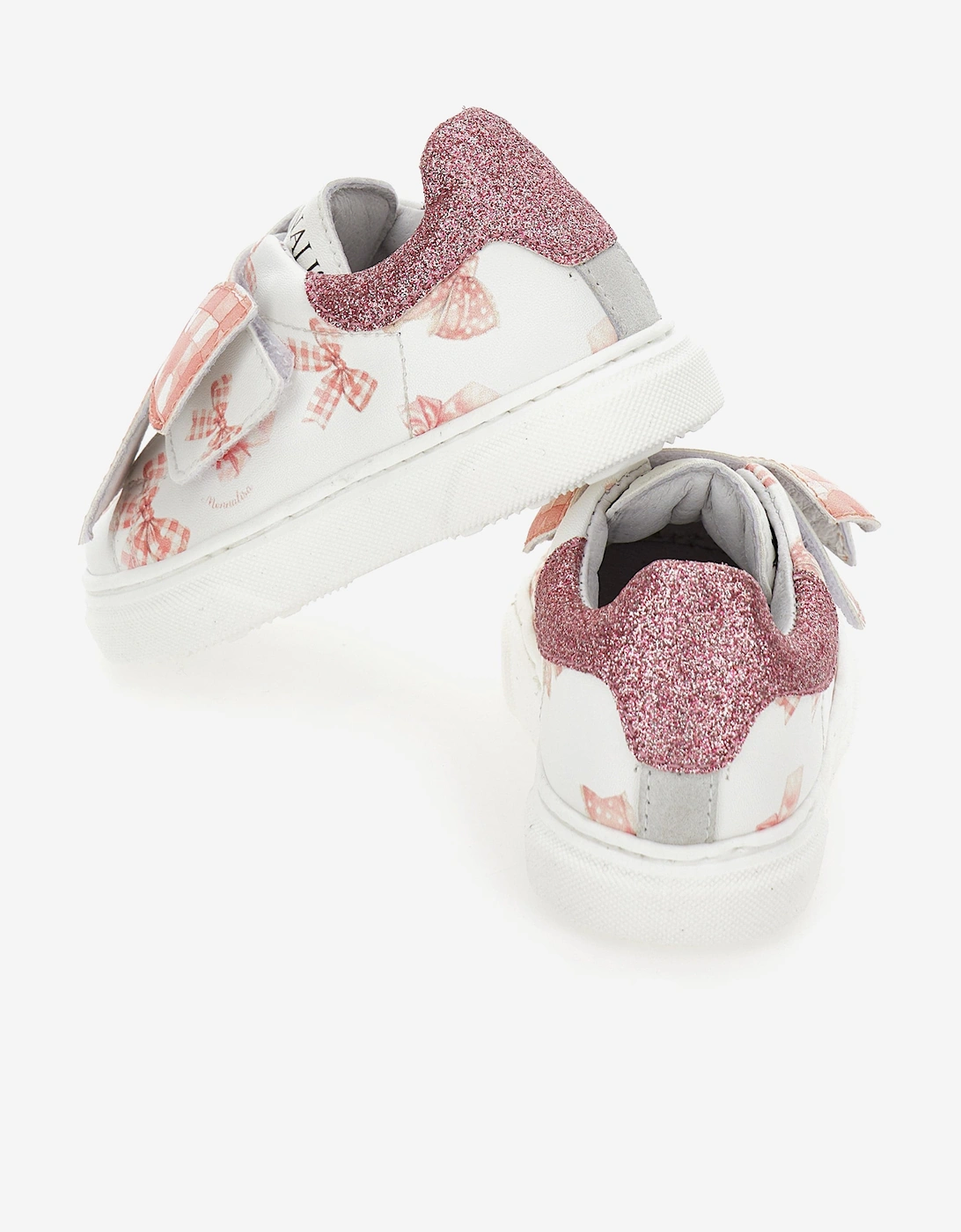 Girls Bow Trainers in White