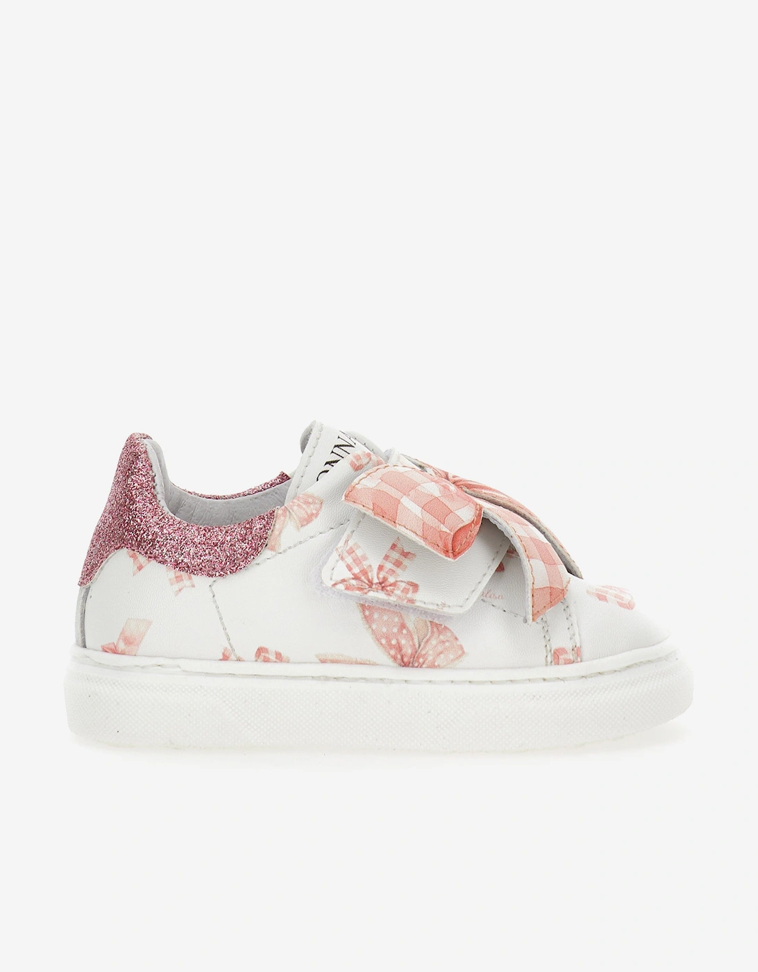 Girls Bow Trainers in White, 5 of 4
