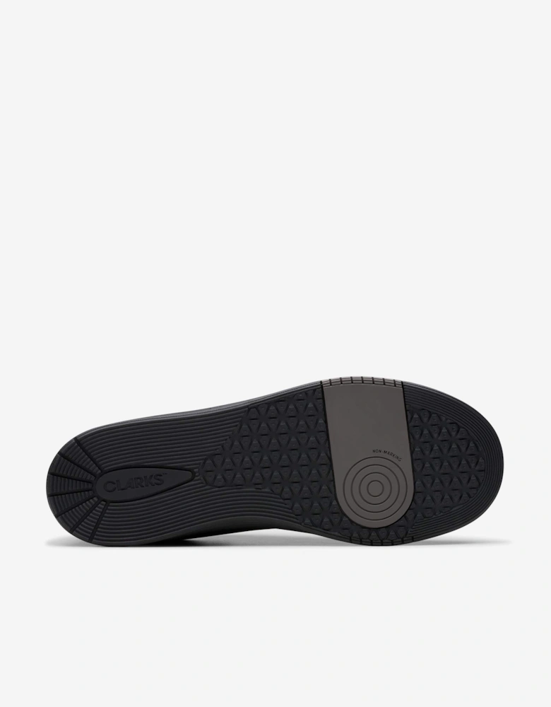 Boys Leather Urban Solo Trainers in Black