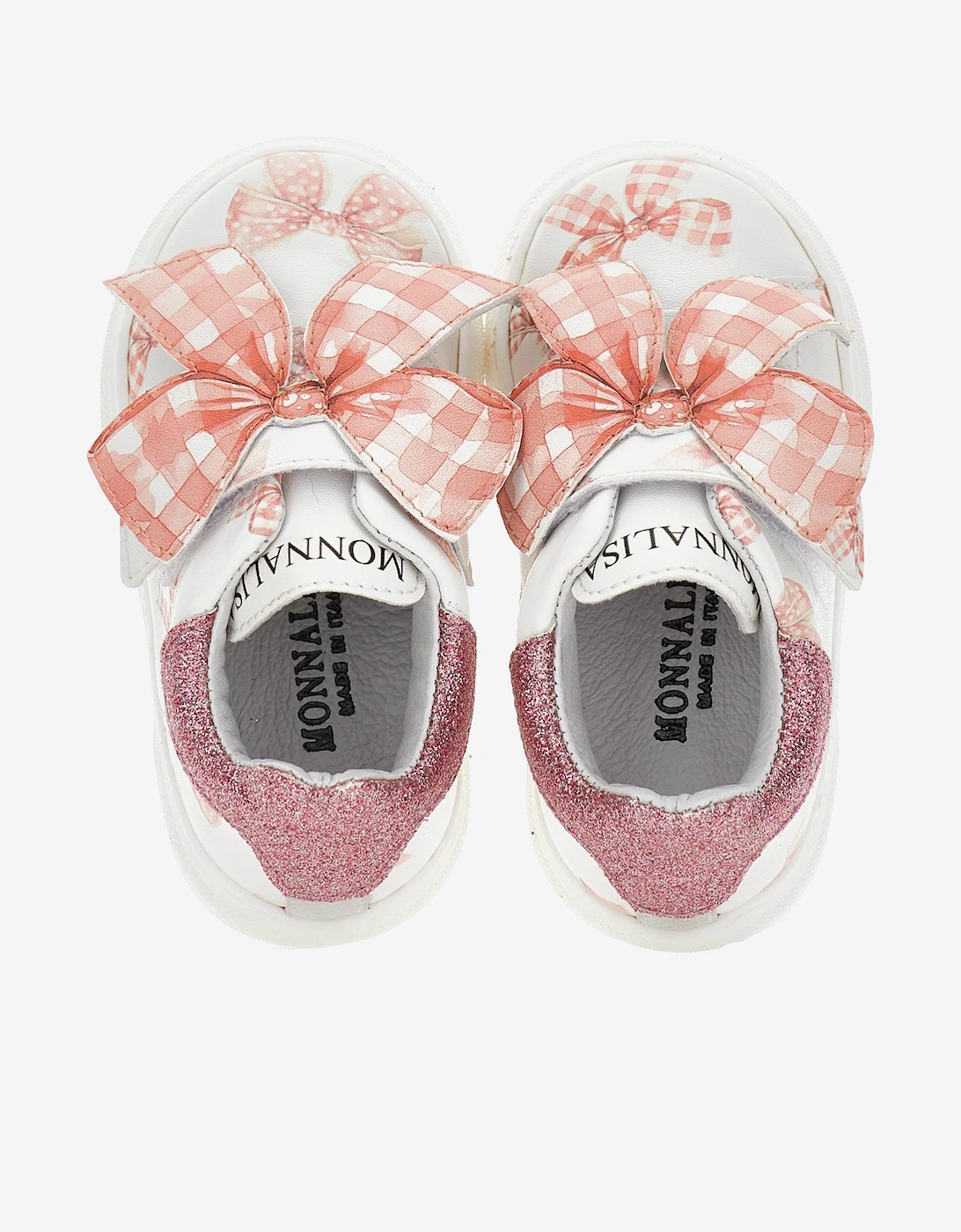 Girls Bow Trainers in White