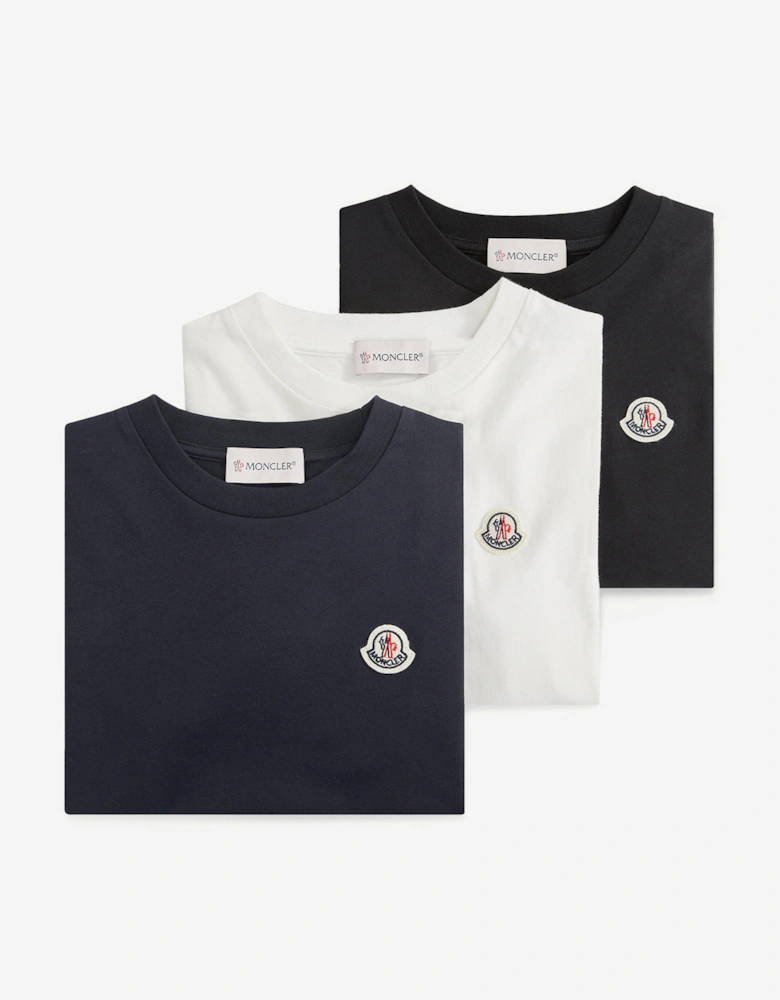 Boys 3 Pack T-Shirt Set in Black