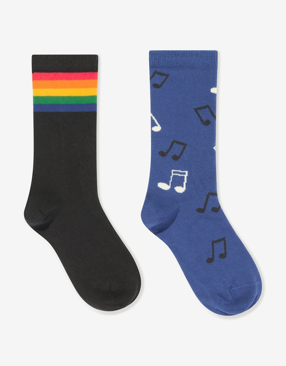 Kids Rainbow 2 Pack Socks Set in Multicolour, 5 of 4