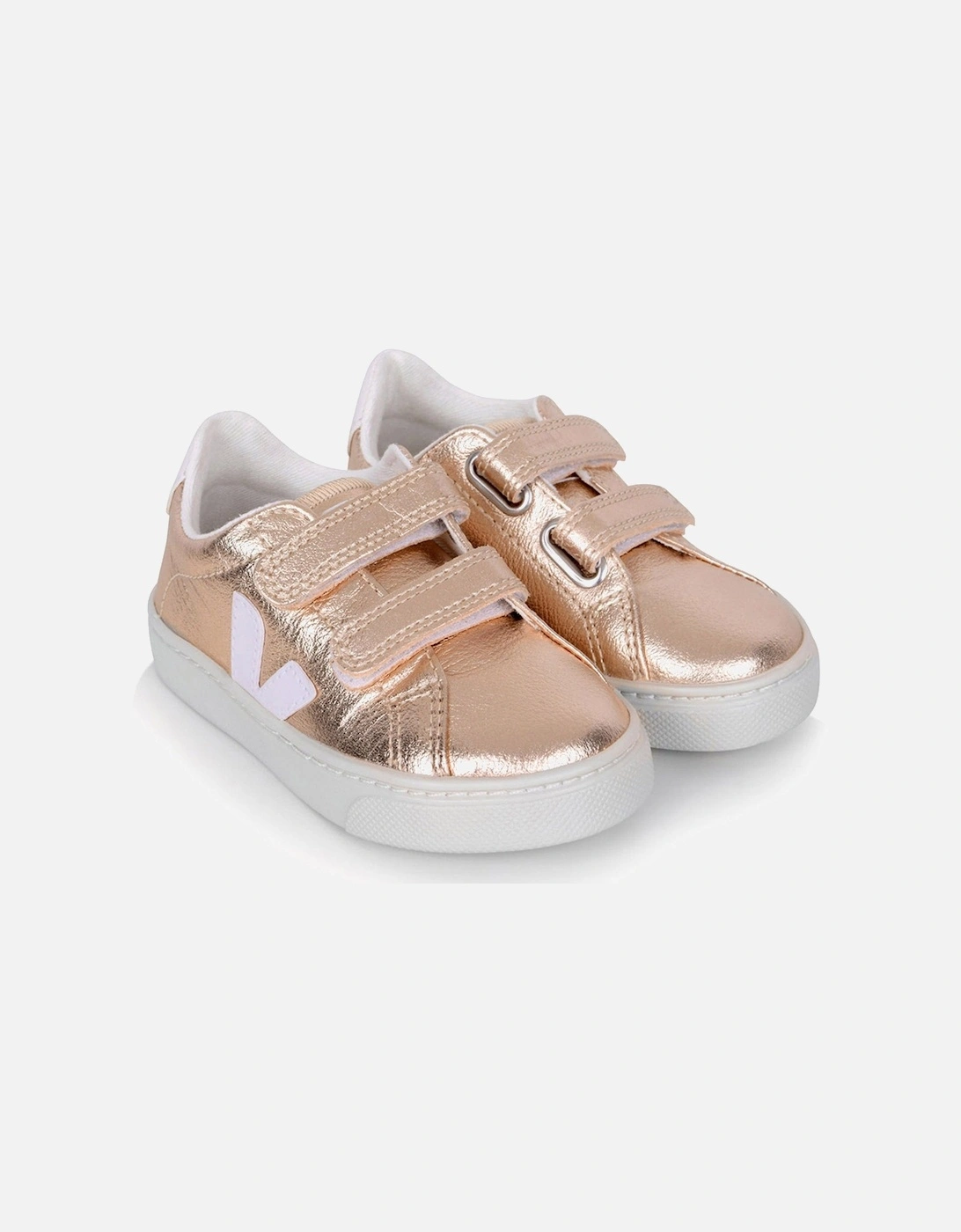 Girls Small Esplar Velcro Trainers in Gold