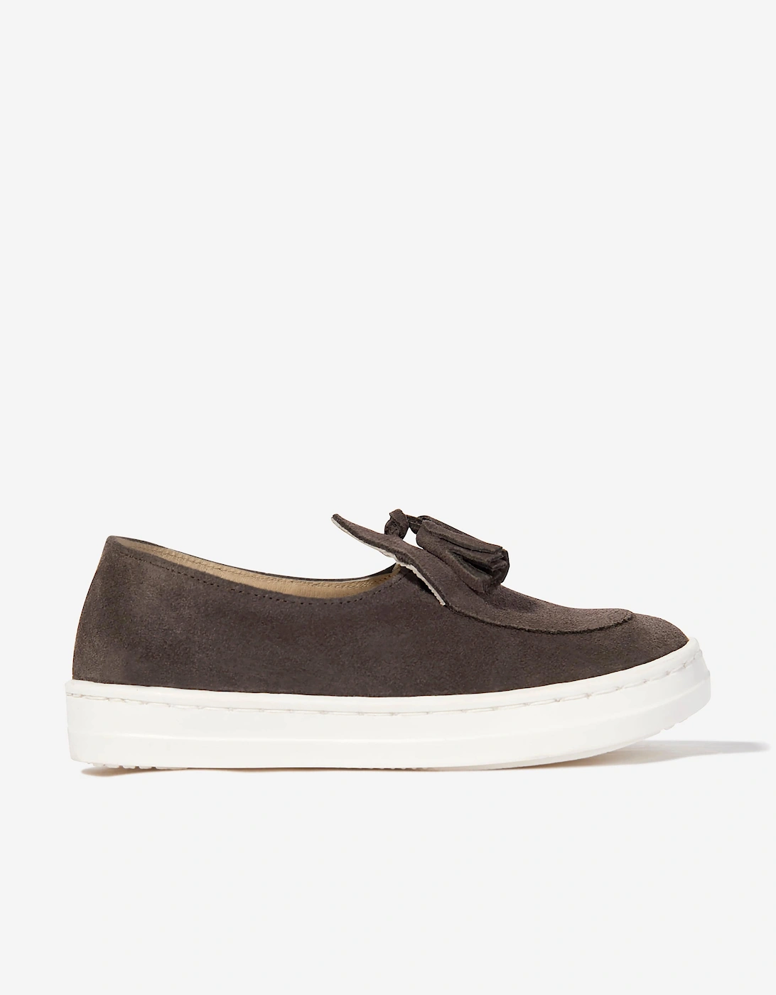 BABYWALKER Boys Suede Tasselled Loafers in Brown, 5 of 4