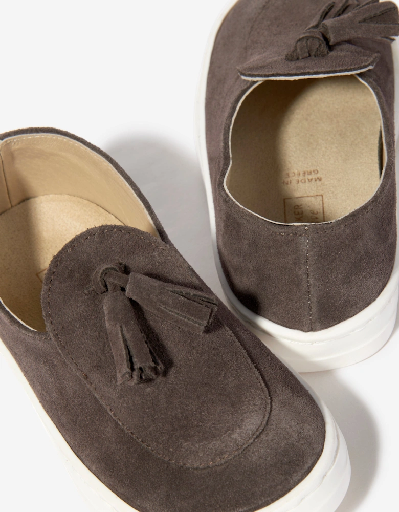 BABYWALKER Boys Suede Tasselled Loafers in Brown