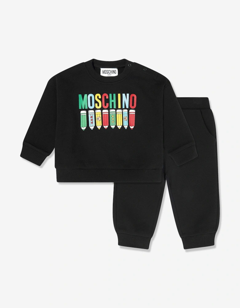 Baby Pencil Logo Tracksuit in Black