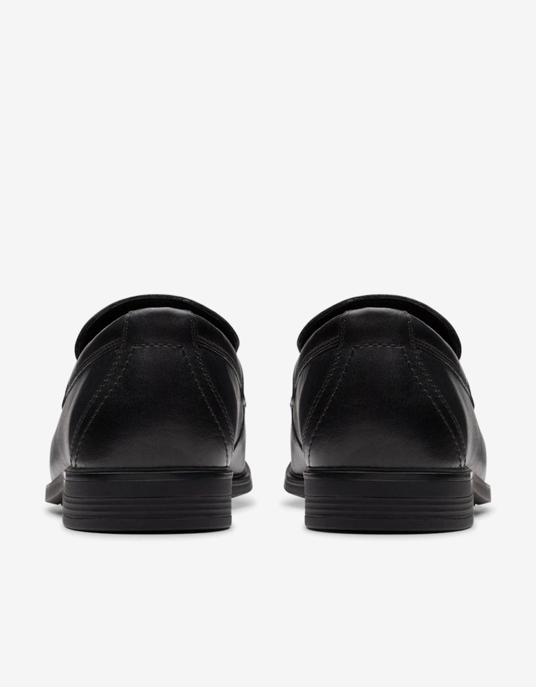Boys Leather Jonwin Craft Shoes in Black