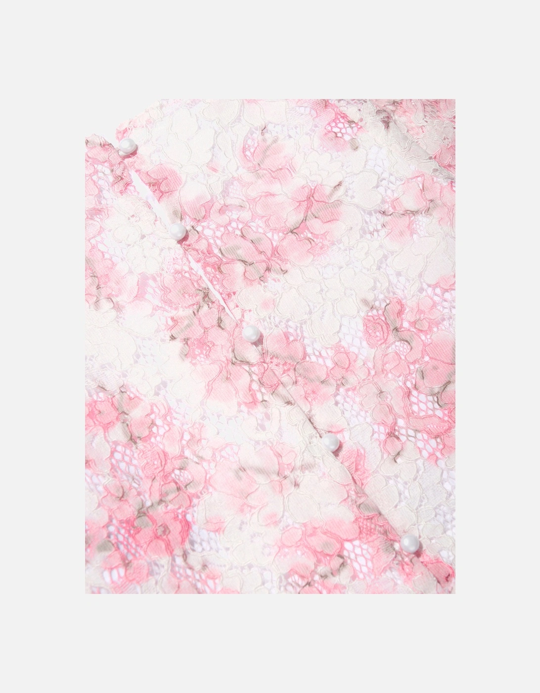 Girls Cherry Blossom Lace Blouse in White