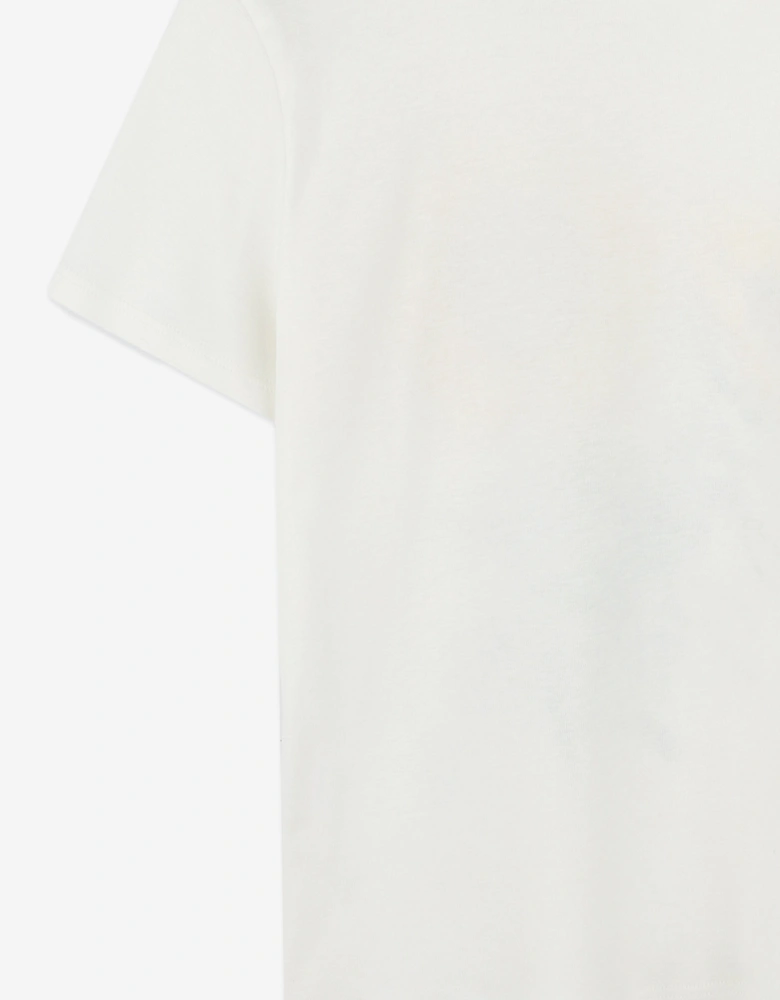 Kids Sunflower Print T-Shirt in Ivory
