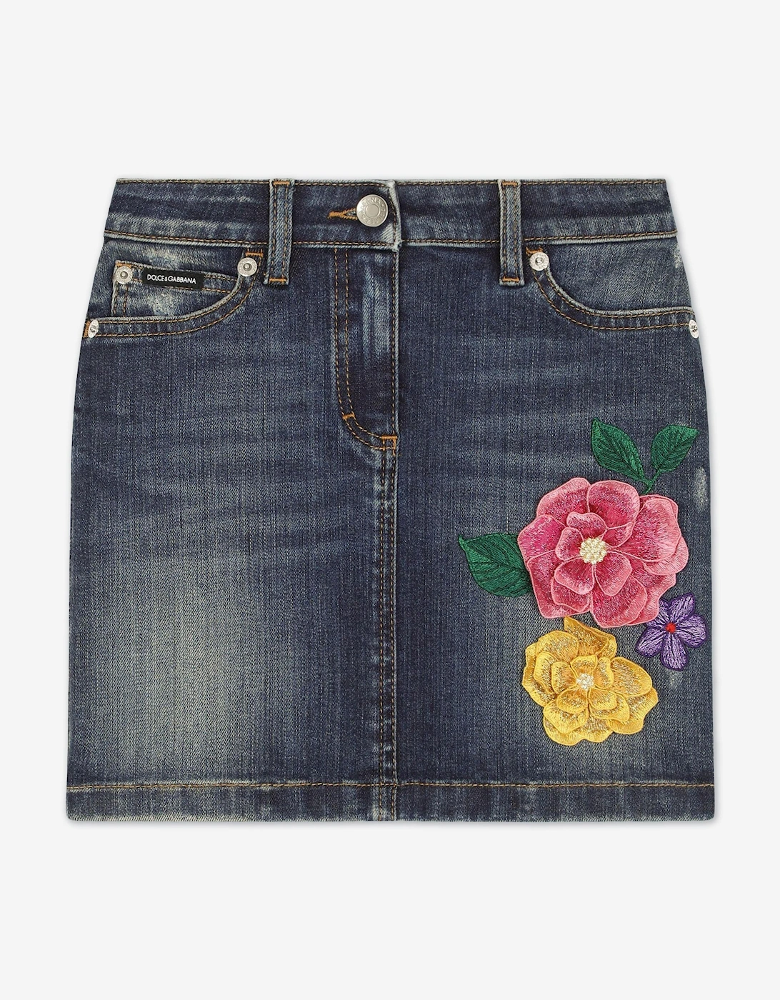 Girls Denim Skirt in Blue, 5 of 4