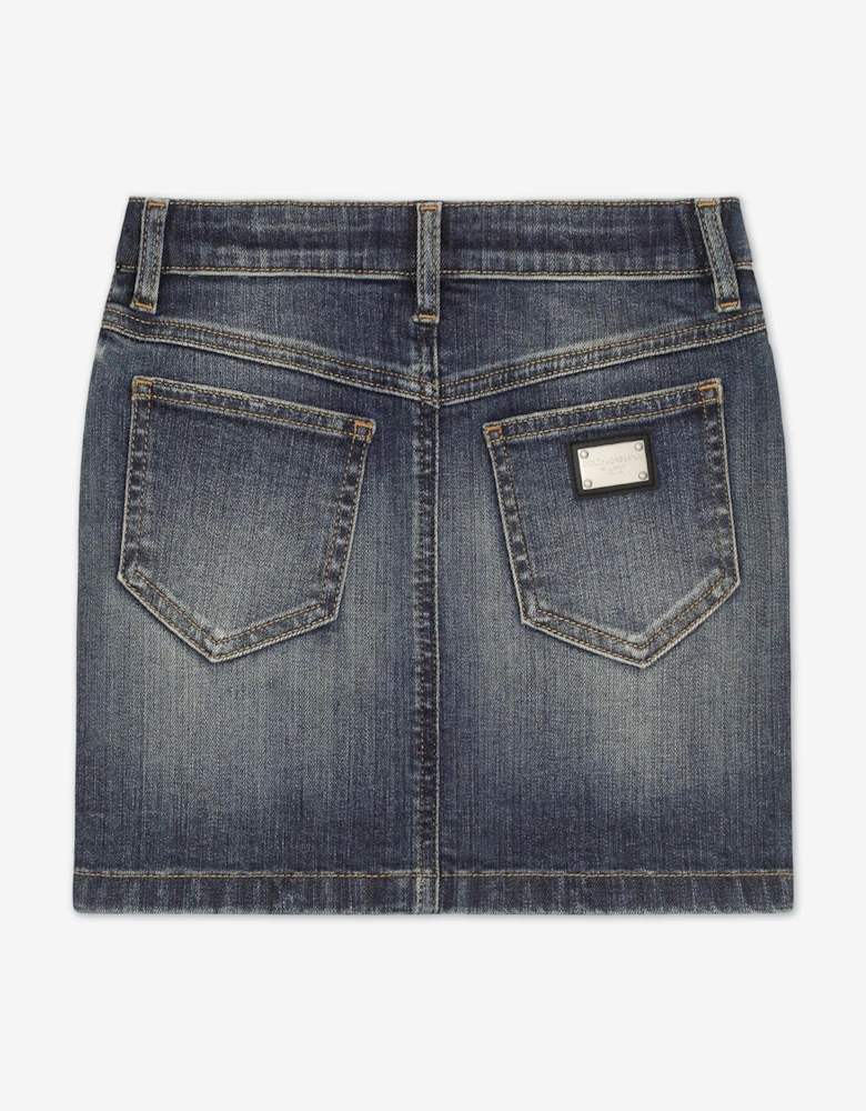 Girls Denim Skirt in Blue