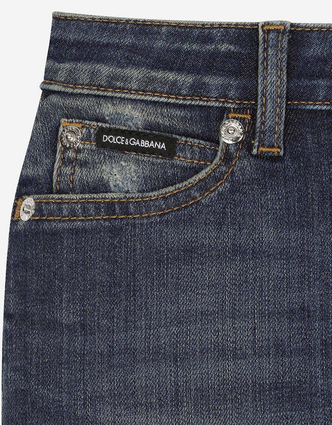 Girls Denim Skirt in Blue