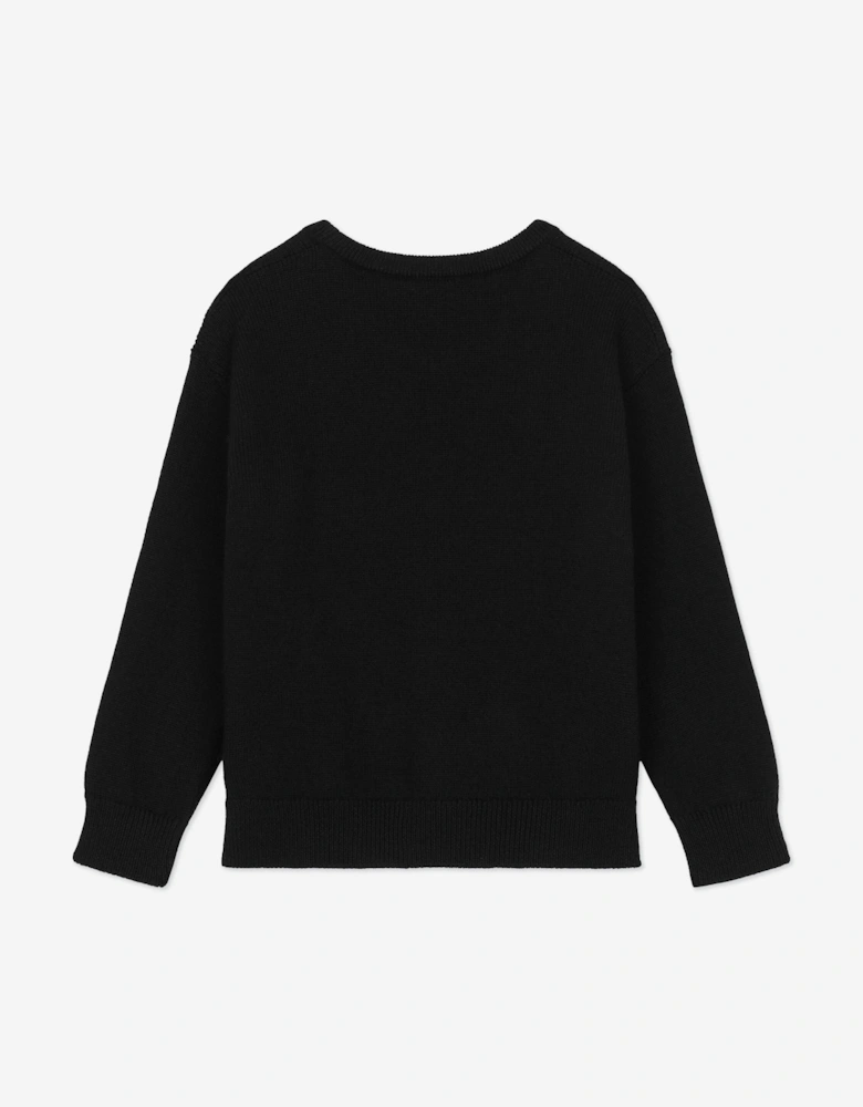 Boys Logo Tag Jumper in Black