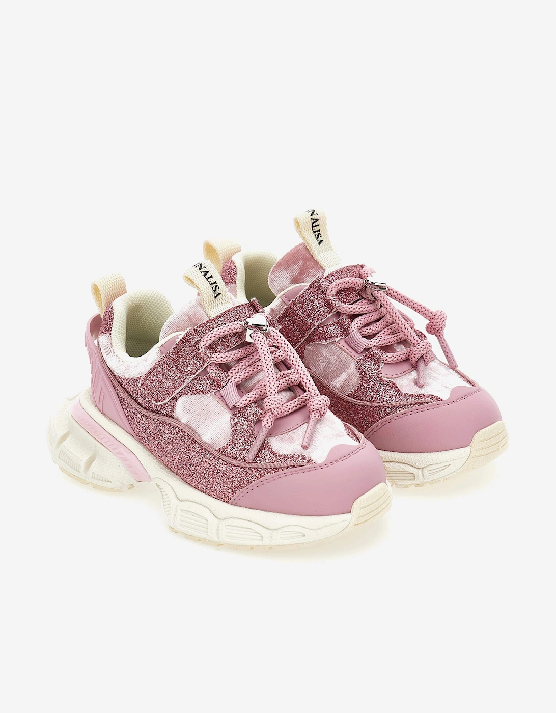 Girls Chunky Glitter Trainers in Pink