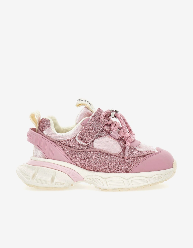 Girls Chunky Glitter Trainers in Pink