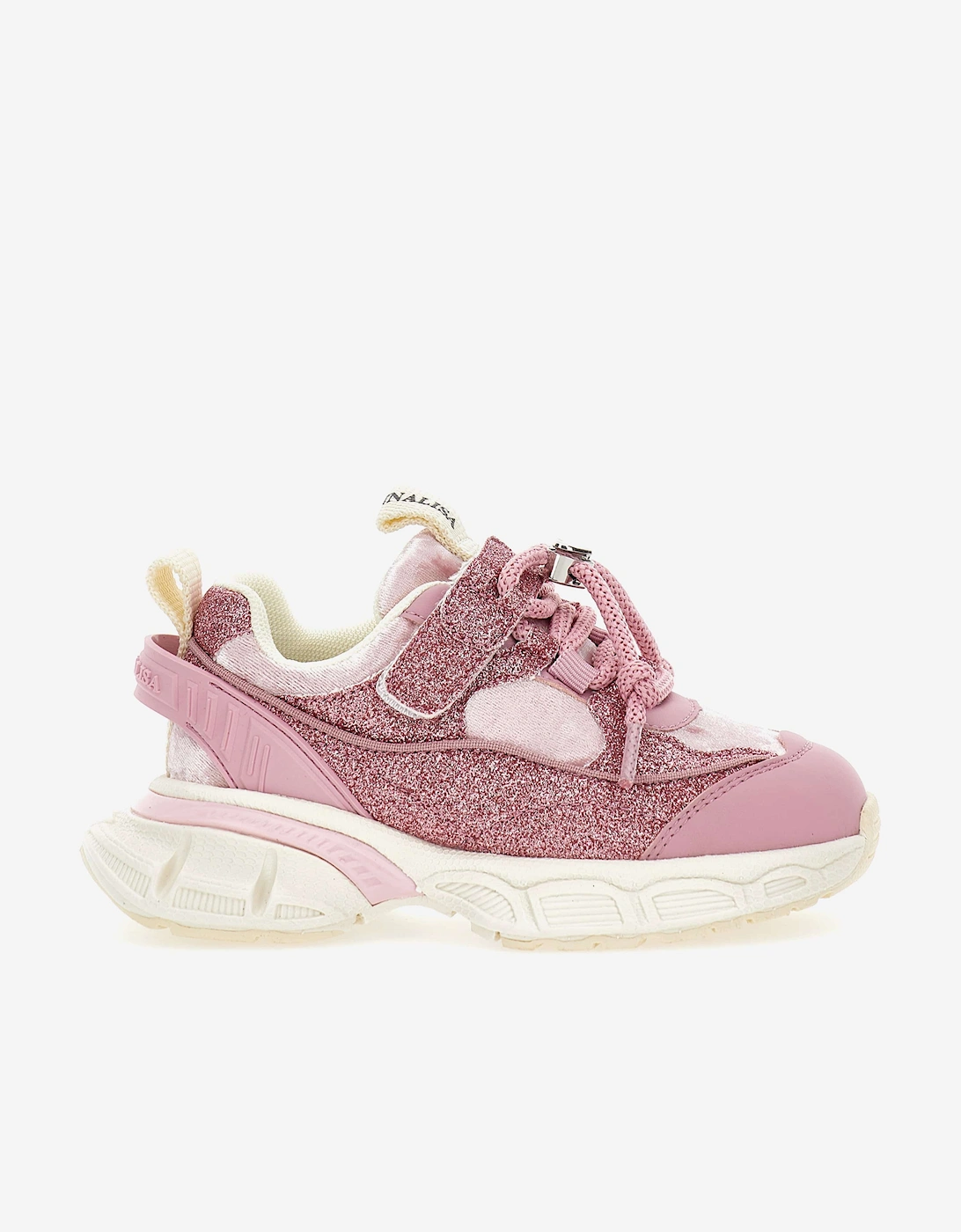 Girl's Monnalisa Girls Chunky Glitter Trainers in Pink - Size: 2 (older)