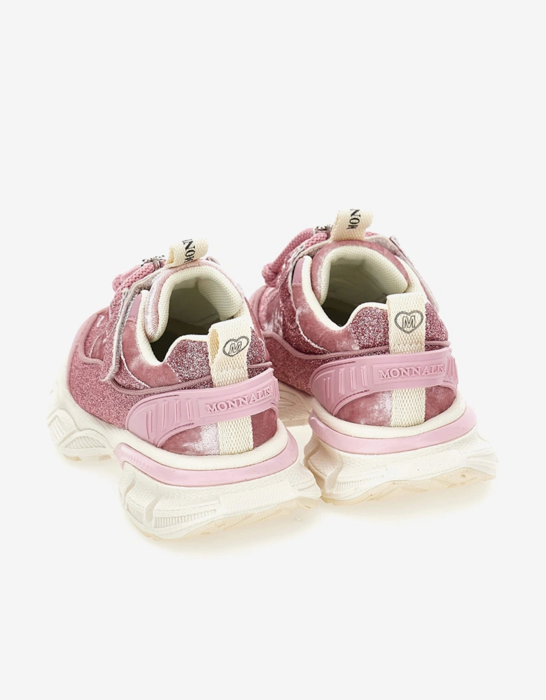 Girls Chunky Glitter Trainers in Pink